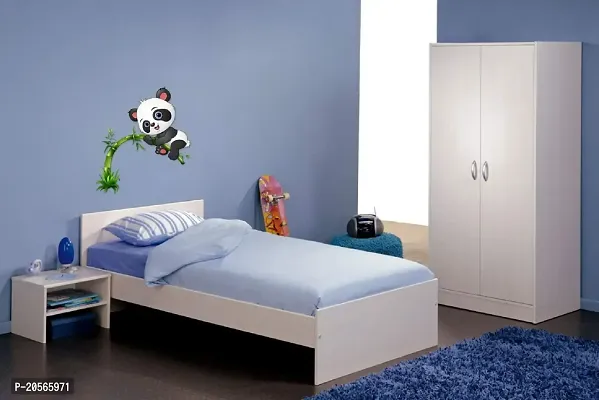 Ghar Kraft Om | Peacock | Tree-Animal | Cartoon Panda Wall Sticker for Home/Livingroom/Hall/Walls-thumb2