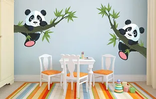 Ghar Kraft Set of 4 Combo Wall Stickers |Owl Son Branch|Singing Birds|Panda Hanging On A Branch|Free Bird Case-thumb3