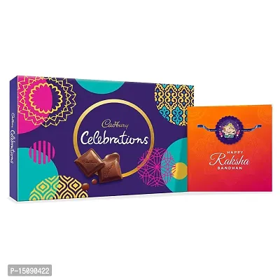 TheYaYaCafe Rakhi Gifts for Brother Cadbury Celebrations Assorted Chocolate Gift Pack, (186.6 g) with cute Lord Ganesha Printed Rakhi Combo