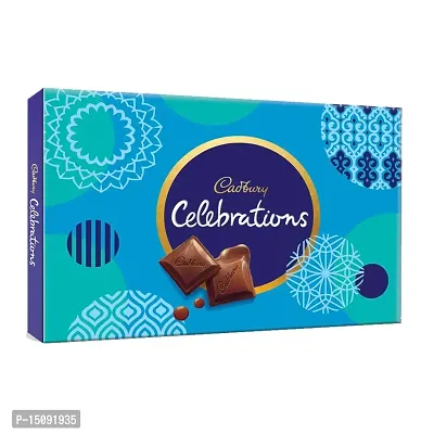 YaYa Cafe Rakhi Gifts Combo for Brother Cadbury Celebrations Assorted Chocolate Gift Pack with Worlds Cute Lil bro Printed Rakhi - 186.6g-thumb2