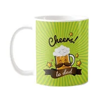 YaYa cafe? Birthday Chocolate Gifts Combo for Dad -Cheers to Dad Mug, Cushion Cover, 5 Dairy Milk Silk Chocolate, with Coaster-thumb1