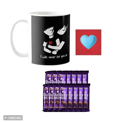 YaYa cafe Valentine Gift Combo for Girlfriend Boyfriend Mug, 5 Dairy Milk Cadbury Chocolate I Miss Your Your Stupid Face, with Coaster