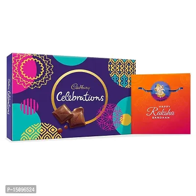 TheYaYaCafe Rakhi Gifts for Brother Cadbury Celebrations Assorted Chocolate Gift Pack, (186.6 g) with Bal Ganesha Printed Rakhi Combo