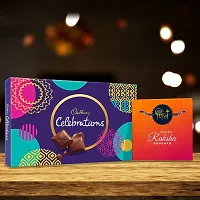 TheYaYaCafe Rakhi Gifts for Brother Cadbury Celebrations Assorted Chocolate Gift Pack, (186.6 g) with Lord Shiv Trisul Printed Rakhi Combo-thumb2