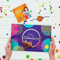 TheYaYaCafe Rakhi Gifts for Brother Cadbury Celebrations Assorted Chocolate Gift Pack, (186.6 g) with Ek Onkar Printed Rakhi Combo, Brown-thumb1