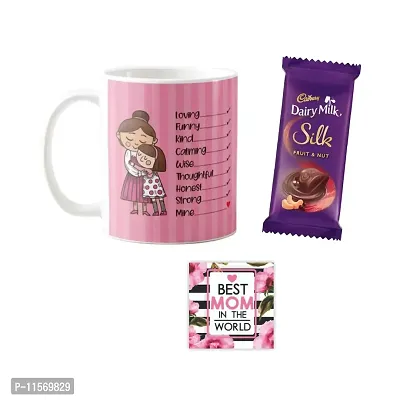 YaYa cafe� Mother's Day Chocolate Gifts Combo for Mom - Best Mom Mug, Dairy Milk Chocolate, with Coaster