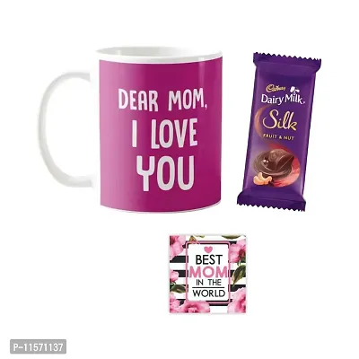 YaYa cafe? Mother's Day Chocolate Gifts Combo for Mom I Love You Mug, Dairy Milk Chocolate, with Coaster-thumb0