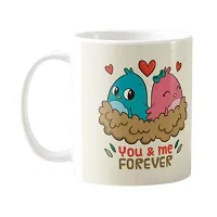 YaYa cafe Valentine Gifts Combo for Wife Girlfriend Mug, 1 Dairy Milk Silk (60 gm) You and Me Forever, with Coaster-thumb1