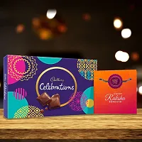 TheYaYaCafe Rakhi Gifts for Brother Cadbury Celebrations Assorted Chocolate Gift Pack, (186.6 g) with Ek Onkar Printed Rakhi Combo, Multicolor-thumb2