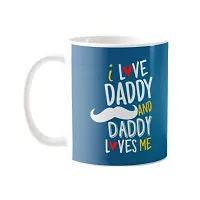 YaYa cafe? Birthday Chocolate Gifts Combo for Dad -I Love Daddy and Daddy Loves Me Mug,1 Dairy Milk Silk 60 gm, with Coaster-thumb1