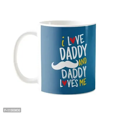 YaYa cafe? Birthday Chocolate Gifts Combo for Dad -I Love Daddy and Daddy Loves Me Mug,1 Dairy Milk Silk 60 gm, with Coaster-thumb2