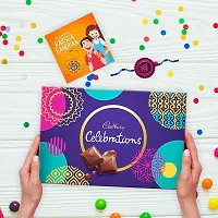 TheYaYaCafe Rakhi Gifts for Brother Cadbury Celebrations Assorted Chocolate Gift Pack, (186.6 g) with Ek Onkar Printed Rakhi Combo, Multicolor-thumb1