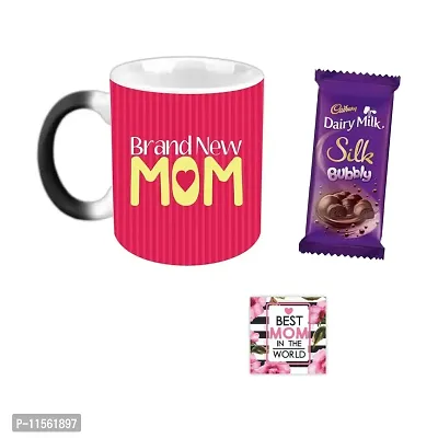 YaYa cafe? Mom Chocolate Hamper Mug,1 Dairy Milk Silk 60 gm, with Coaster-thumb0