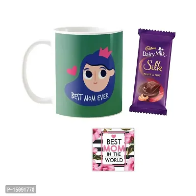 YaYa cafe? Mother's Day Chocolate Gifts Combo for Best Mom Ever Mug, Dairy Milk Chocolate, with Coaster