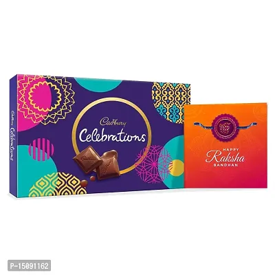 TheYaYaCafe Rakhi Gifts for Brother Cadbury Celebrations Assorted Chocolate Gift Pack, (186.6 g) with Ek Onkar Printed Rakhi Combo, Multicolor