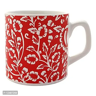 FARKRAFT Ceramic Coffee/Tea Cup - 6 Pieces, 4 oz - Red-thumb3