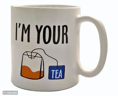 FARKRAFT Ceramic I'm Your Tea, You are My Cup of Tea Printed Mug for Couple Lovers Friends, (2 Piece) White-thumb3