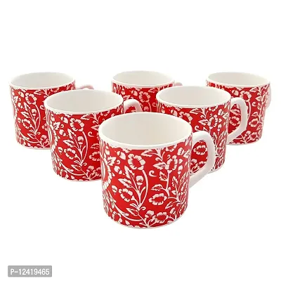 FARKRAFT Porcelain Stoneware Coffee/Tea Cups - 6 Pieces, 150ml