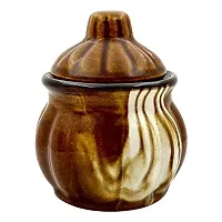 FARKRAFT Ceramic Jar Container Round Shape Jar with Lid 250 ml Set of 2-thumb1