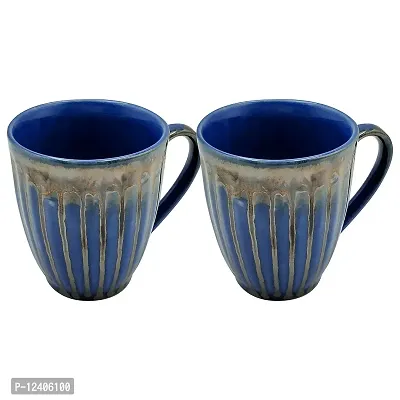 FARKRAFT Ceramic Mugs to Gift to Best Friend Tea Mugs Coffee Mugs Microwave Safe Coffee Mugs Ceramic Tea Cups (300 ml , Blue/Copper) 2-thumb0