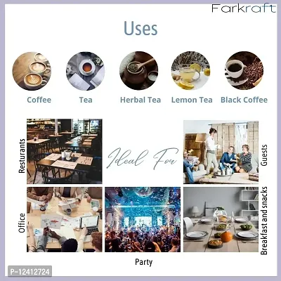 FARKRAFT Ceramic Coffee/Tea Cup - 6 Pieces, 150ml - Blue-thumb5