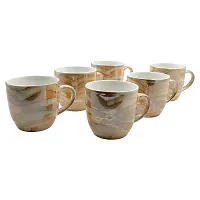 FnP CL FnP Ceramic Golden Brown Gloss Finish Tea And Coffee Cups (Set Of 6), 150 ml-thumb4