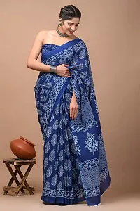 Cotton Printed Saree with Blouse Piece - Traditional-thumb1