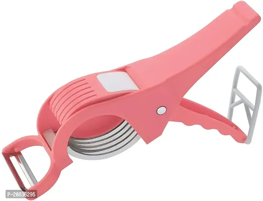 Stylish Vegetable Cutter With Blade(Pink)-thumb0