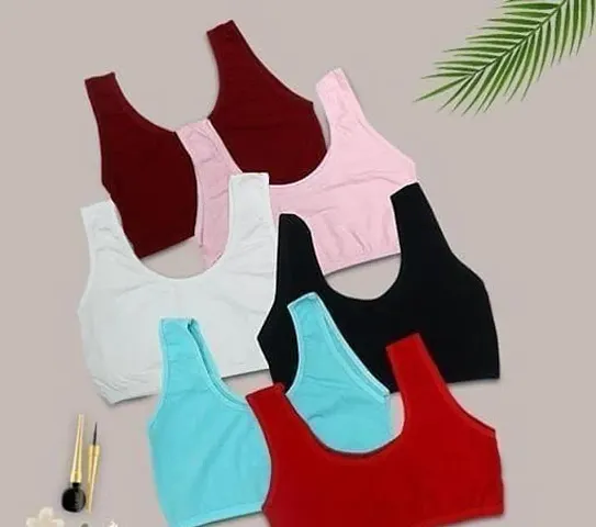 Solid Non Padded Bras Pack Of 6