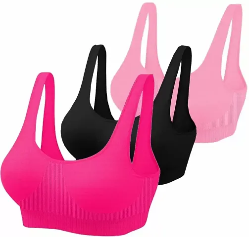 Women's Wire Free Sports Bra-Pack of 3