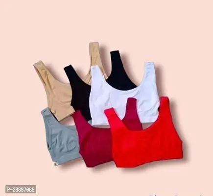 Stylish Multicoloured Viscose Spandex Solid Bras For Women Pack Of 4