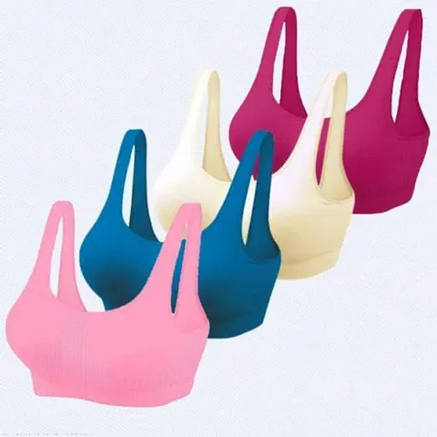 Women s Stretchable blend Non Padded Non Wired Seamless Bra