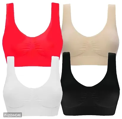 Cotton blend  Non Padded Non  Wired Air Sports Bra for Women