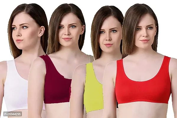 Air Sports Seamless Bra T  Shirt Bra Combo Pack of 3 Pcs for Women Girls  Non Padded Without Wire