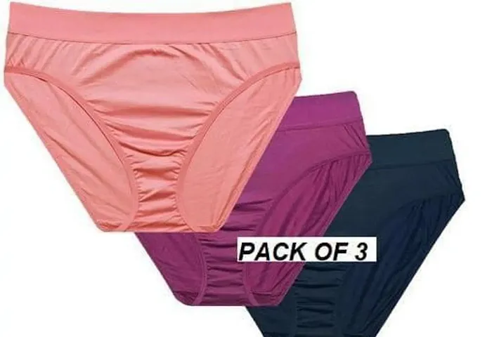 Women's Cotton Panties Pack of 3 Size:(L) Multicolours