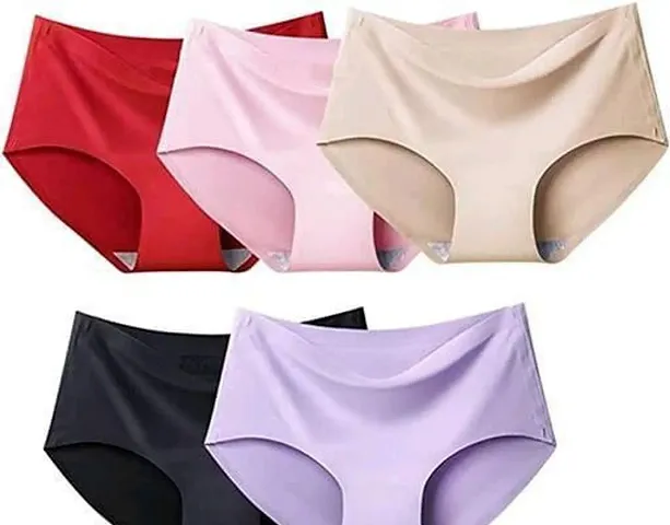 Buy Women's Seamless Hipster Ice Silk Panty,Pack of 6 Online In