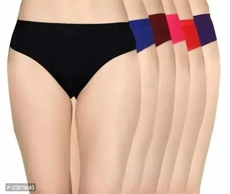 Stylish Multicoloured Cotton Solid Briefs For Women Pack Of 3-thumb0