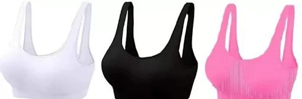 Stylish Solid Bras For Women Pack Of 3