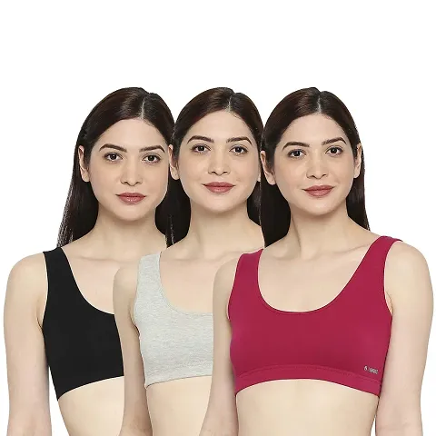 Stylis blend Air sports bra seamless for womens pack of 3