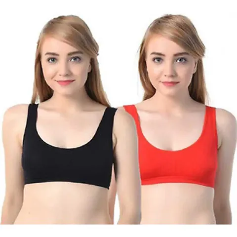 Women's Wire Free Sports Bra-Pack of 2