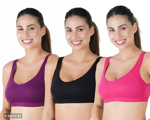 Stylish Air sports bra For women PACK OF 3 MULTICOLORED-thumb0