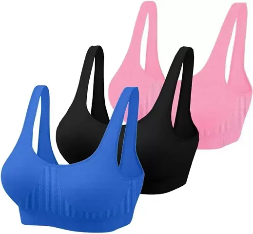 Trendy Solid Bras Combo 3