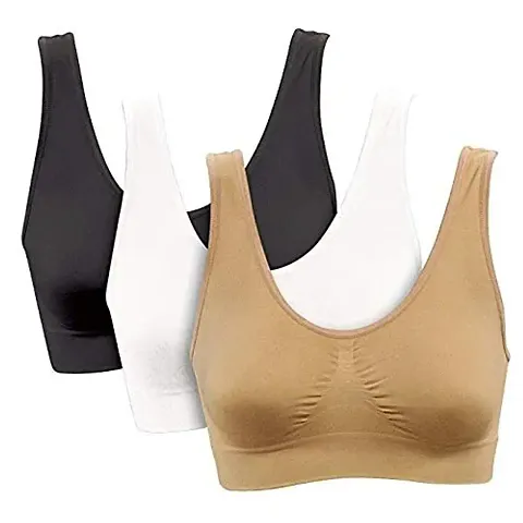 Stylis blend Air sports bra seamless for womens pack of 3