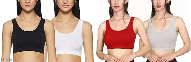 Fashion is my style Presents Air Bra for Women Sports Bra Cotton Bra Full Coverage Non  Padded Multicolor See Main Image to Check How Many Bra You Will Get