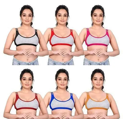 Women And Girls Sports Bra Pack Of - 5