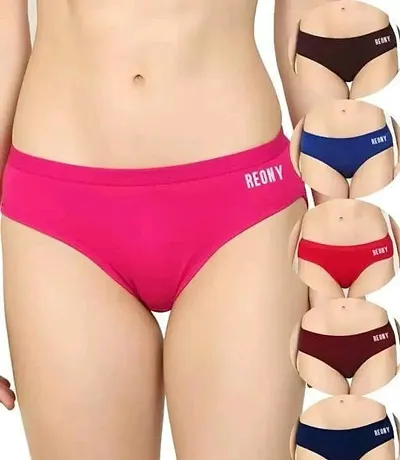 Stylish Solid Briefs For Women Pack Of