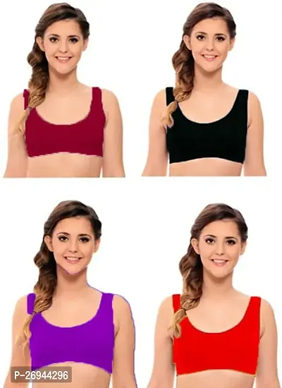 Air Sports Seamless Bra T  Shirt Bra Combo Pack of 3 Pcs for Women Girls  Non Padded Without Wire