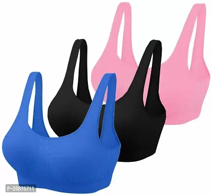 Stylish Air sports bra For women PACK OF 3 MULTICOLORED-thumb0