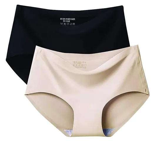 Solid Seamless Panty Combo For Women