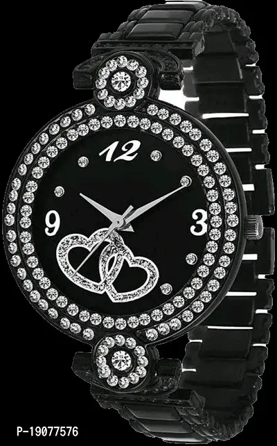 Stylish Black Alloy Analog Watches For Women